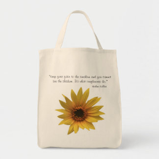 Tote O bolsa das citações do girassol de Helen Keller