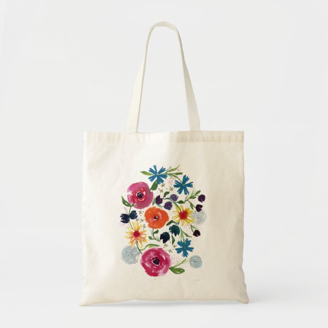Tote O bolsa de Boho da grinalda da flor (Frente)