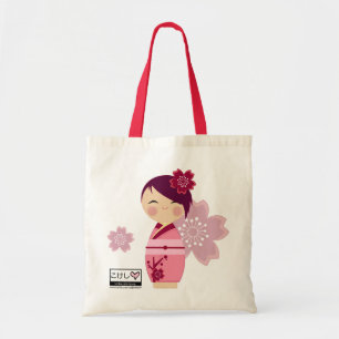 Tote O bolsa de Kokeshi Sakura