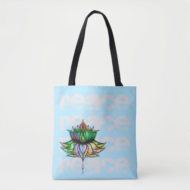 Tote O bolsa de Lotus da paz (Frente)