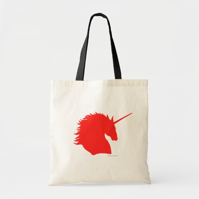 Tote "O bolsa de Sigil vermelho do unicórnio" (Frente)