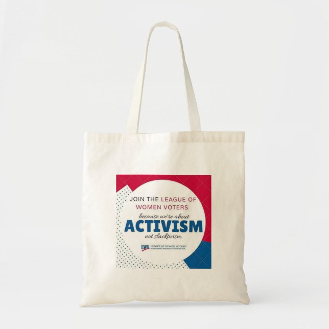 Tote O bolsa do activismo de LWVAH (Frente)