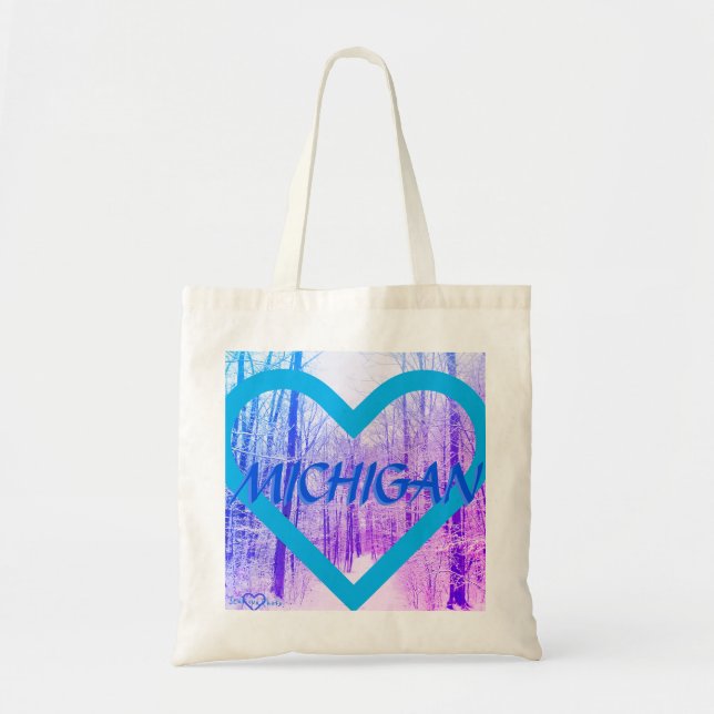 Tote o BOLSA do CORAÇÃO da CERCETA do INVERNO 2MICHIGAN (Frente)