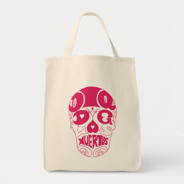 Tote O bolsa do crânio de Diâmetro De Los Muertos (Frente)