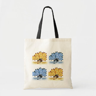 Tote O bolsa do design de sete flores