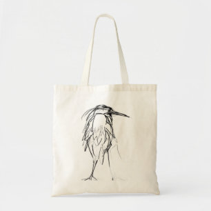 Tote O bolsa do esboço da garça-real de grande azul