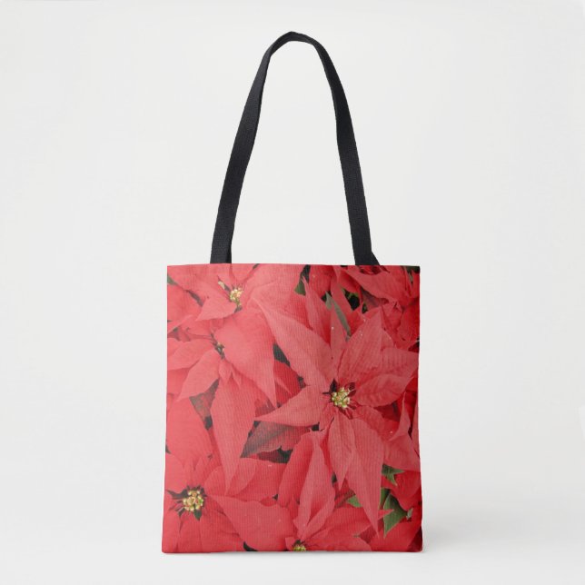 Tote O bolsa do feriado da poinsétia (Frente)
