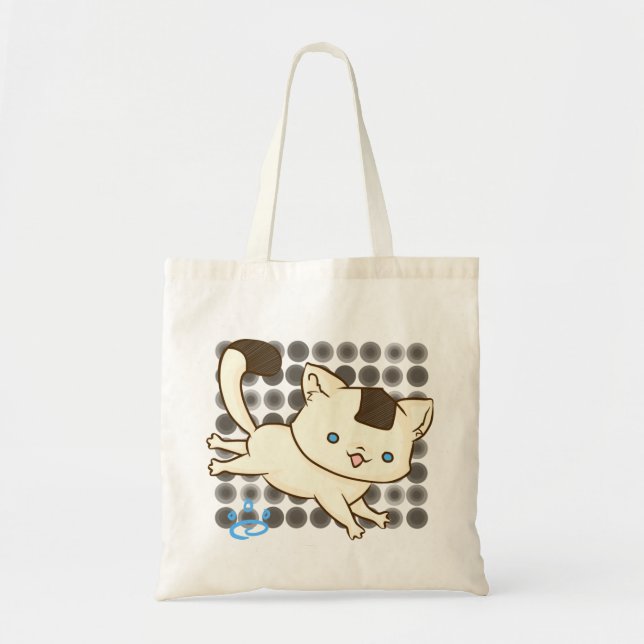 Tote O bolsa do Frolic do gato de Onigiri (polca de (Frente)