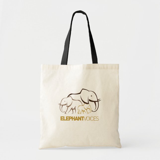 Tote O bolsa do logotipo de ElephantVoices (Frente)