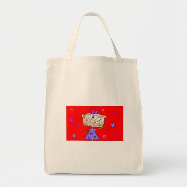 Tote O bolsa do macaco do dia dos namorados (Frente)