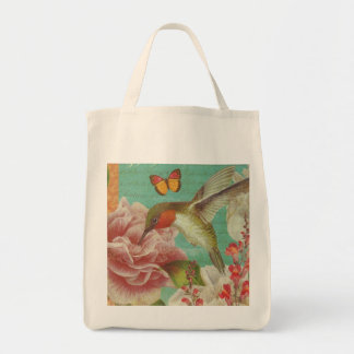 Tote O bolsa do mantimento da colagem do colibri do
