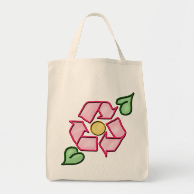 Tote O bolsa do mantimento da flor reusar (Frente)