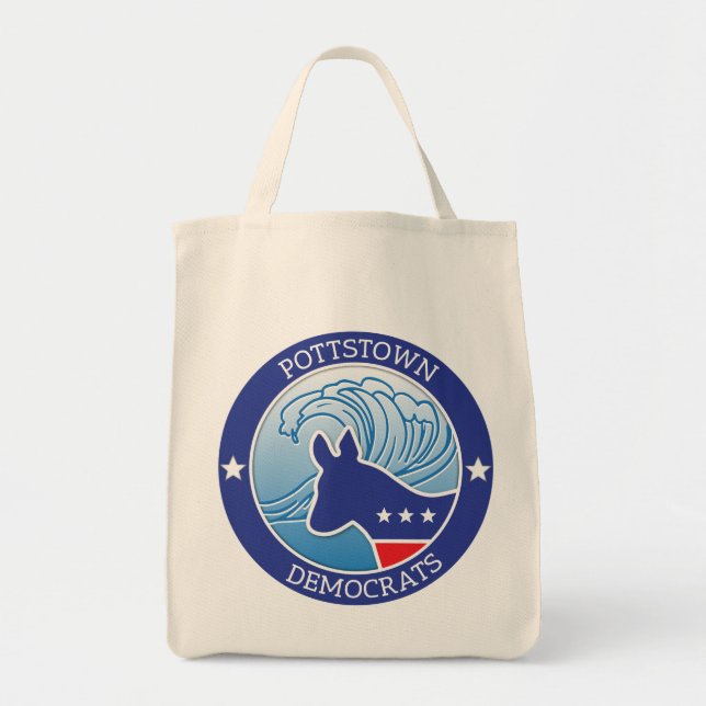 Tote O bolsa do mantimento da onda de Pottstown (Frente)