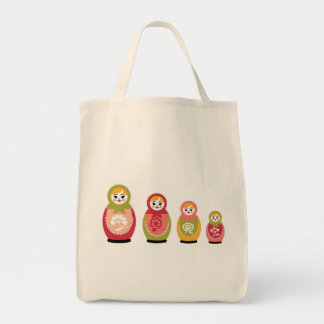 Tote o bolsa do mantimento das bonecas do russo