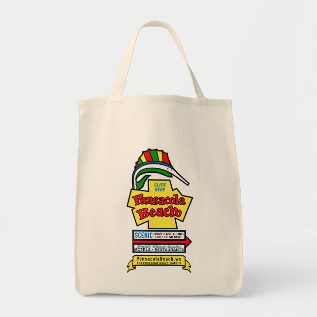 Tote O bolsa do mantimento do sinal da praia de (Frente)