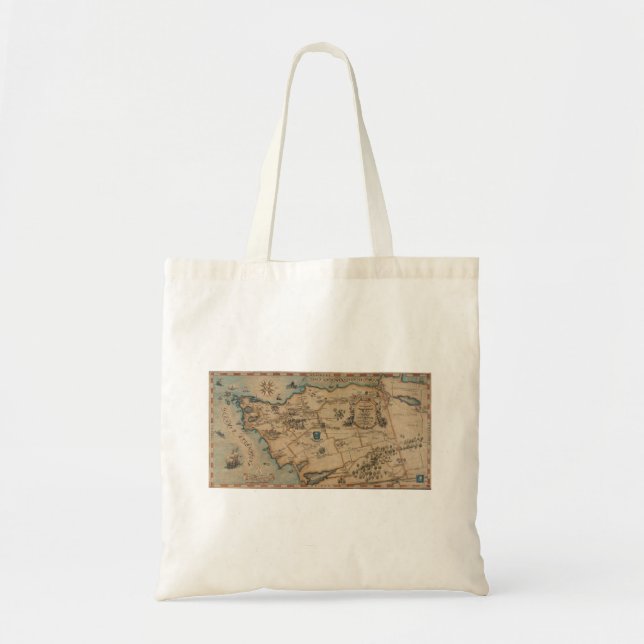 Tote O bolsa do mapa de Burleigh (Frente)