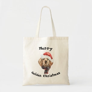 Tote O bolsa do Natal do golden retriever