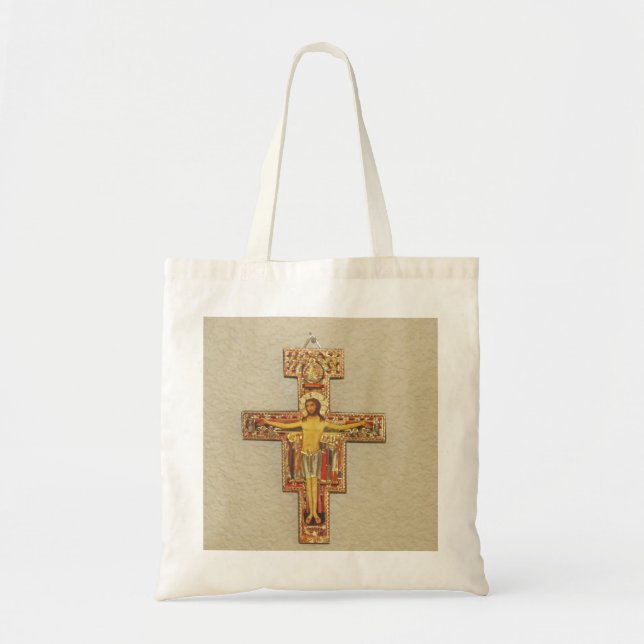Tote O bolsa do orçamento--Cruz Franciscan (Frente)