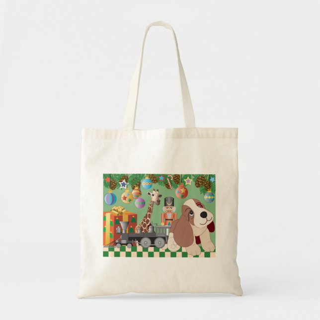 Tote O bolsa do orçamento do design do Natal (Frente)