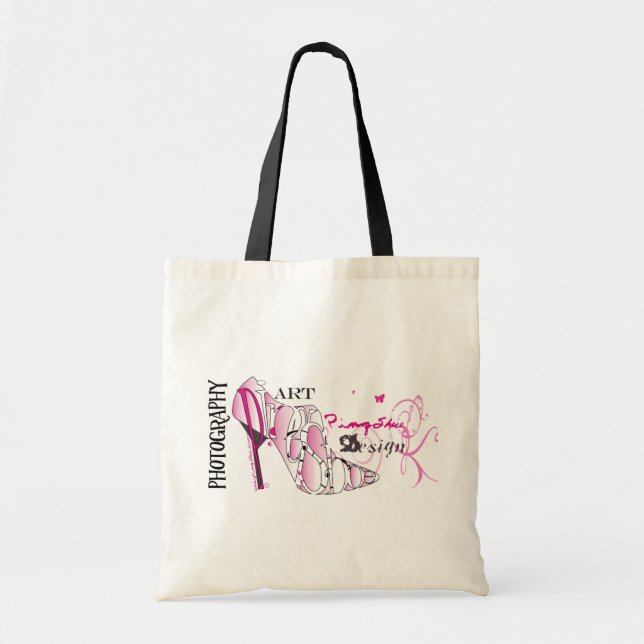 Tote o bolsa do orçamento do doodle do pinqshue (Frente)