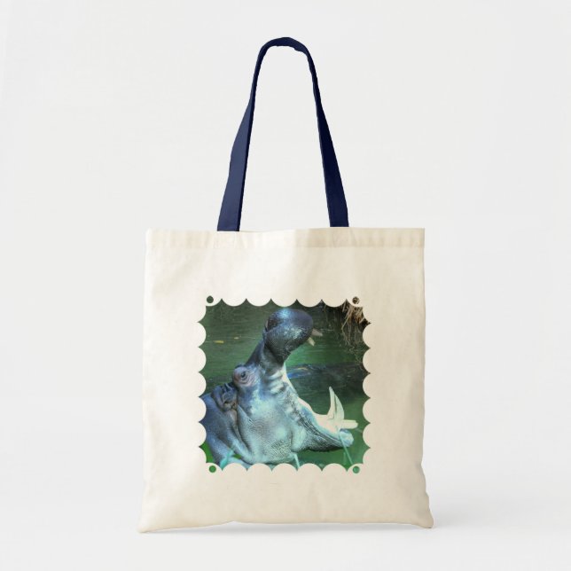 Tote O bolsa do orçamento do hipopótamo (Frente)
