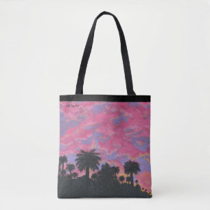 Tote "O bolsa do paraíso cor-de-rosa" por toda a arte