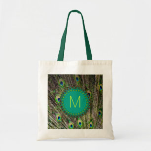 Tote O bolsa do pavão do monograma