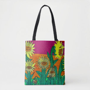Tote O bolsa do por do sol do girassol