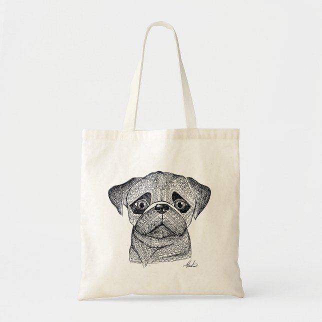 Tote O bolsa do Pug (Frente)