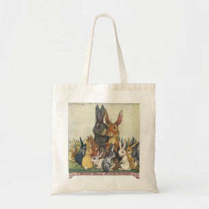 Tote O bolsa do retrato da família do coelhinho da