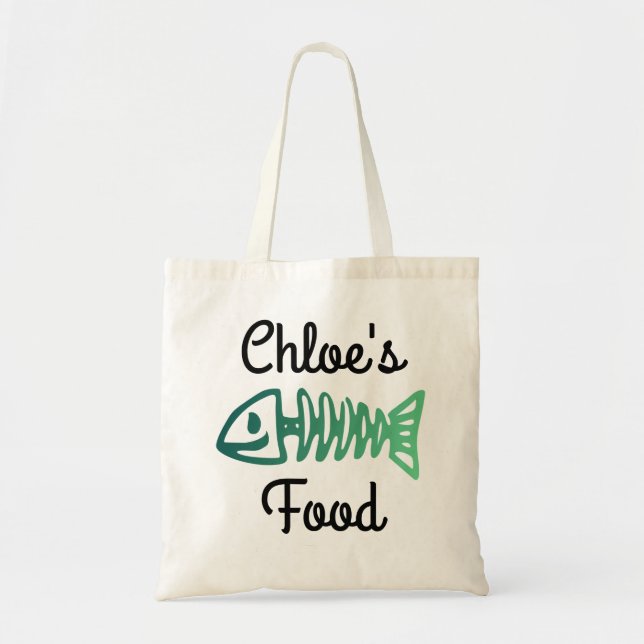 Tote O bolsa do saco da comida de gato com osso de (Frente)