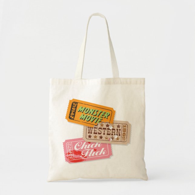 Tote O bolsa do trio da noite de cinema (Frente)