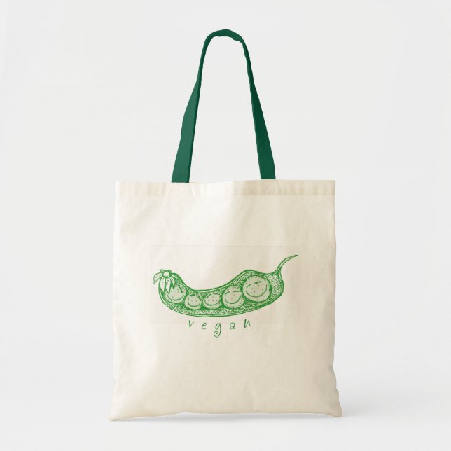 Tote O bolsa do vagem de ervilha do Vegan (Frente)