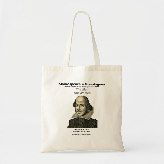 Tote O bolsa dos monólogos de Shakespeare (Frente)