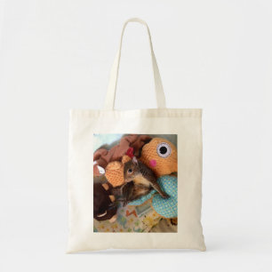 Tote O bolsa Eco-amigável de Squirrelly do amaranto