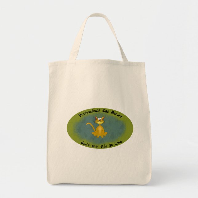Tote O bolsa engraçado do pastor do gato (Frente)