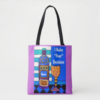 Tote O bolsa engraçado do vinho que diz, eu faço para