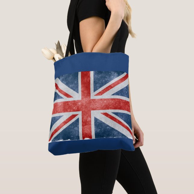 Tote O bolsa esfarrapado de Union Jack (Close Up)