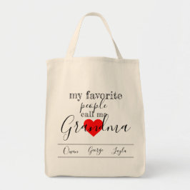 Tote O bolsa favorito da avó (personalizado com 3names)