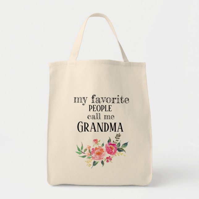 Tote O bolsa favorito da avó (personalizado com nomes) (Frente)
