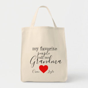 Tote O bolsa favorito da avó (personalizado com nomes)