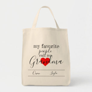 Tote O bolsa favorito da avó (personalizado com nomes)