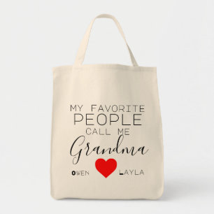 Tote O bolsa favorito da avó (personalizado com nomes)