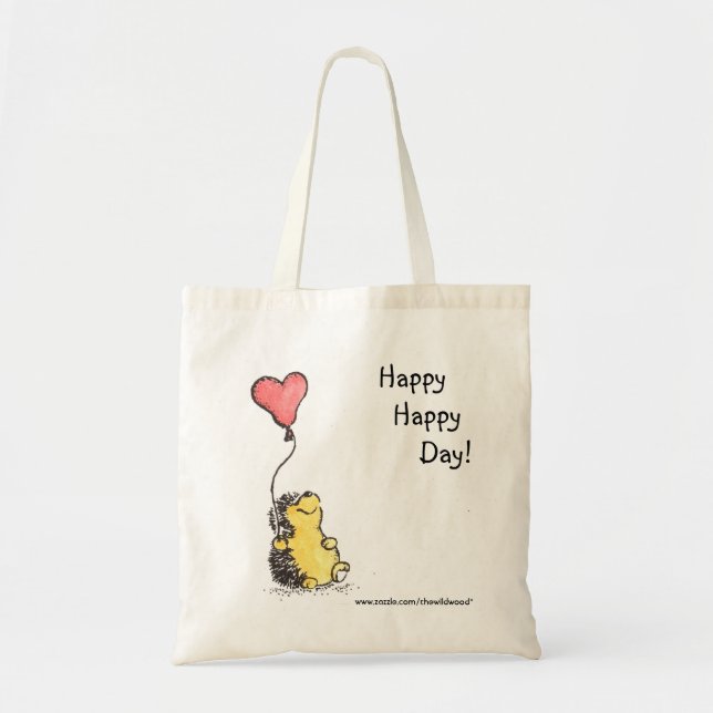 Tote O bolsa feliz do dia (Frente)