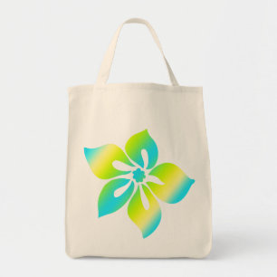 Tote O bolsa feliz do mantimento do hibiscus