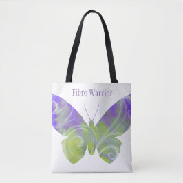 Tote O bolsa fibro da borboleta com punhos pretos