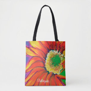 Tote O bolsa floral do girassol brilhante