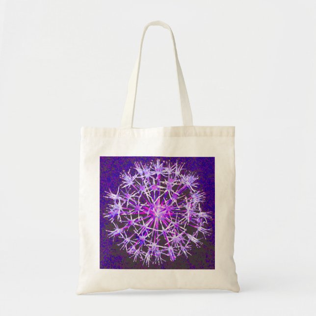 Tote O bolsa floral roxo impressionante (Frente)