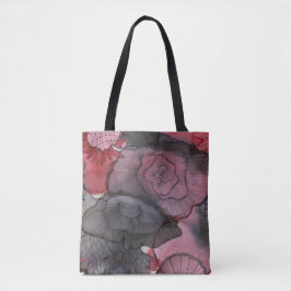 Tote O bolsa floral vermelho/preto