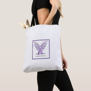 Tote O bolsa frente e verso da consciência de Alzheime